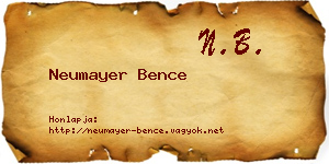 Neumayer Bence névjegykártya